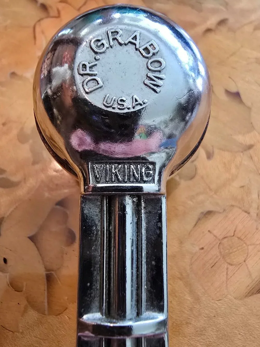 Dr. Grabow Viking - Vintage Chrome & Ceramic Pipe, Made in USA, Collectible - Picture 2 of 7